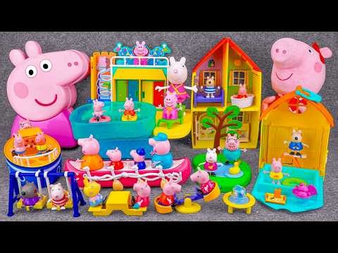10 Minutes Satisfying with Unboxing | Adorable Peppa Pig Waterpark & Swimming Pool Playset ASMR