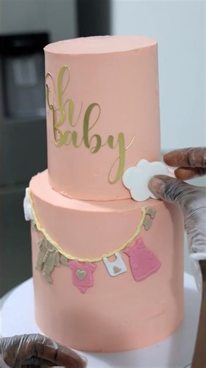 Baby shower cake #cakedecoratingideas #babycake #caketutorials #babyshowercakes #baking #cakeshorts