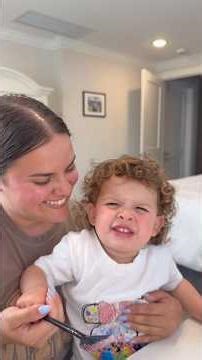 and yes she has her own makeup set approximately 4 inches away😂💄💋 #toddler #funny #mom #momlife