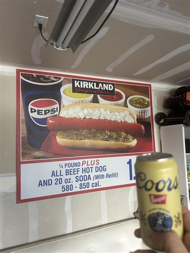 Man Scores Holy Grail Costco Hot Dog Sign — Wife Says It's Better Than Him Doing Drugs
