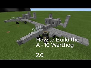 Minecraft tutorial - How to build A - 10 Warthog ( Simple ) 2.0