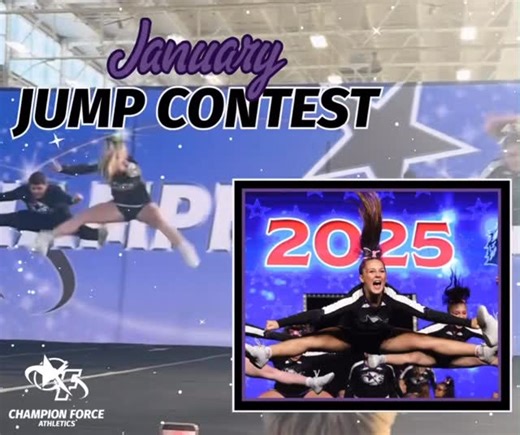 Champion Force Ath Of Michigan on Instagram: "Alright CFA fam… it’s time to SHOW US YOUR JUMPS! 👀✨ We’re kicking off January with a Jump Contest, and YOU could win CREDITS added straight to your account 🤑🙌 👇 HOW TO ENTER: 📸🎥 Comment a picture or video of your best jumps RIGHT HERE on this post ✔️ Toe touches ✔️ Hurdler ✔️ Pike ✔️ Combo jumps ✔️ ANY jump you’re proud of! 🎬 EXTRA BROWNIE POINTS FOR VIDEOS 👏👏 (We LOVE seeing those jumps in action!) 🔥 Show us your height 🔥 Show us your te