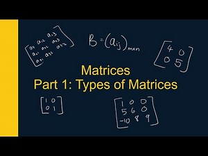 Matrices Part 1 Types of matrices