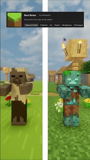 Minecraft BareBones Texturepack Showcase