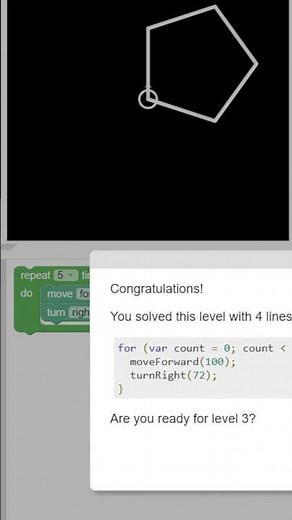 Blockly Games Turtle Level 2