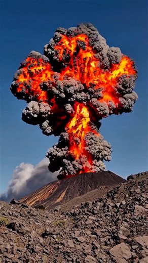 “Blue Lava का सच — Volcano से नीली आग क्यों निकलती है? #bluelava #volcano #facts #viral #trending