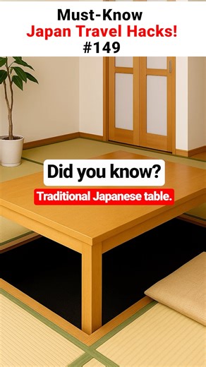 Did you know? Traditional Japanese table!
