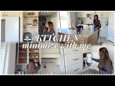 KITCHEN DECLUTTER! minimize with me 🫧 huge kitchen clean-out