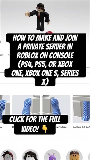 How to Make and Join a Private Server in Roblox On PS5 & XBOX #roblox #robloxps5 #shorts