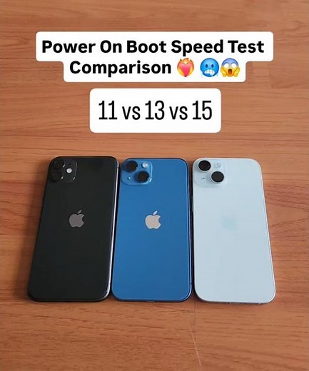 🔥 iPhone 11 vs iPhone 13 vs iPhone 15 ⚡ Power On Boot Speed Test | Which Starts First? #shorts #fyp