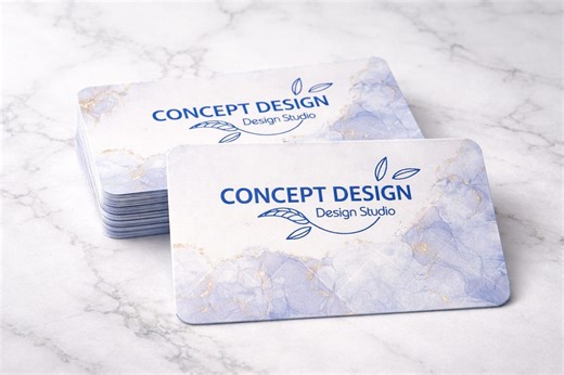 500 GSM Luxury Business Cards With Cobalt Blue Foil & Architectural Spot UV - Etsy