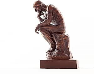 Rodin The Thinker, 9.5" Bronze Sculpture - Thinking Man Statue Home Decor Figurine