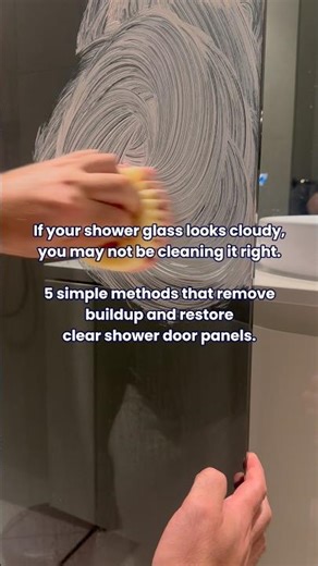 Cloudy shower glass? Try these 5 easy methods to restore clear panels. See description