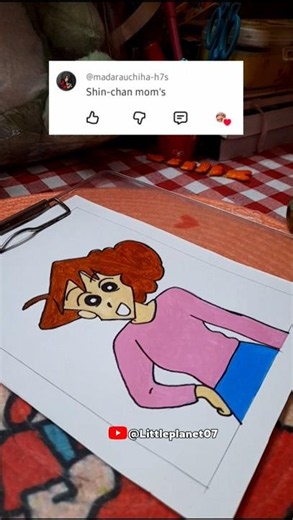 Drawing Shinchan’s Mom (Misae / Mitsy Nohara) on Subscriber Demand! 🎨✨