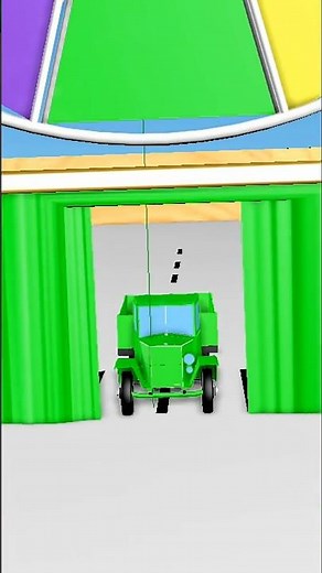The wheel spins and stops on green! 🚚🟢 Amazing 😮 #learn_colors