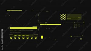 Hud screen element with transparent background with place for titles