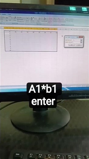 Ms Excel 2007 table formula a1*b1# computer 🖥️