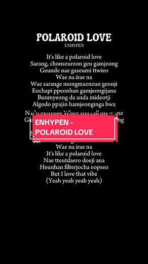 ENHYPEN - POLAROID LOVE #enhypen #polaroidlove #kpop #liriklagu #spotify #musik