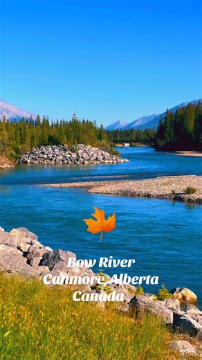 The calm flow of Bow River in Canmore ❤️ Banff’s beautiful neighbor with its own mountain charm. #BowRiver #CanmoreAlberta #ExploreAlberta #RockyMountains #TravelCanada #VisitCanmore #NearBanff #MountainViews #NatureLovers #ScenicCanada #highlights | Raphael Benga