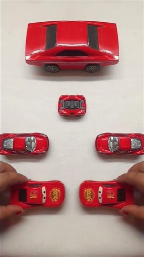 Big and small Red Color Cars #automobile #shortsfeed #救急車 #hotwheels