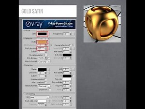 3ds Max Vray Realistic Gold Material/golden matel design /advane designer