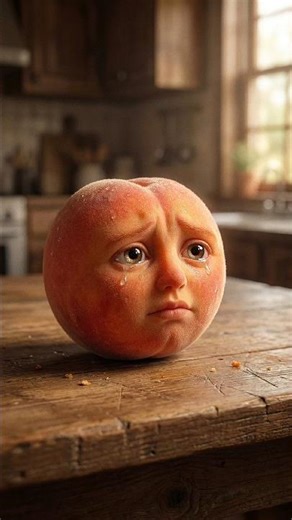 This Baby Peach Is Crying… 💔😢 | Too Emotional #shorts #ai
