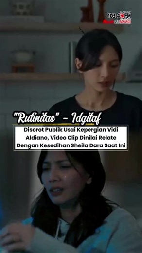 Kepergian Vidi Aldiano meninggalkan duka mendalam untuk keluarga dan penggemar, terkhusus sang istri, Sheila Dara. Karenanya, musik video Rutinitas milik Idgitaf disorot publik karena menjadikan Sheila Dara sebagai model video klip, dengan kisah yang dirasa sesuai dengan yang dialami Sheila Dara saat ini usai ditinggal Vidi. Be strong kak Sheila 🥹 #vidialdiano #sheiladara #sheiladaramenangis #rutinitasidgitaf #vidialdianosheiladara