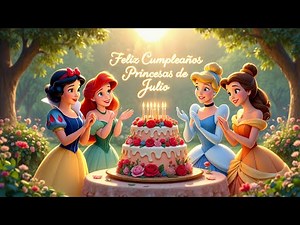 Feliz Cumpleaños Princesas de Julio 👑🎉 | Video Mágico con las Princesas Disney Favoritas