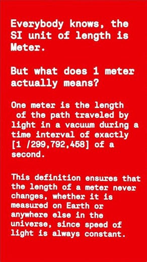 What does a meter actually means? #interestingfacts #amazingfacts #science #siunit #lengths
