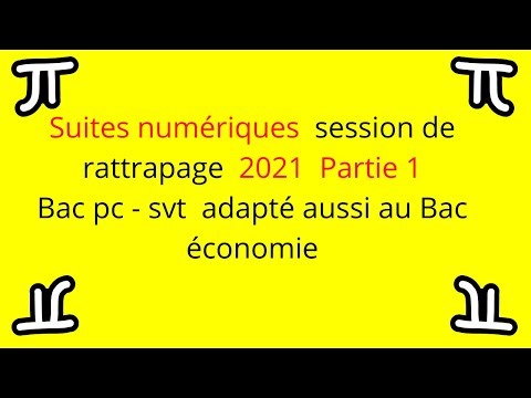 Correction de l'exercice sur les suites numériques session de rattrapage 2021 Partie 1