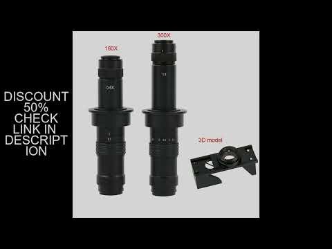 180X 300X Parallel Optics Manual 3D / 2D Monocular C mount Microscope Video Camera Lens Stereo 360 D