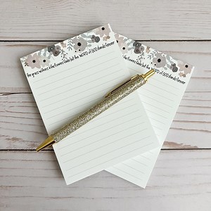 Floral Christian Notepad: Sermon & Bible Notes, To-do Lists - Etsy