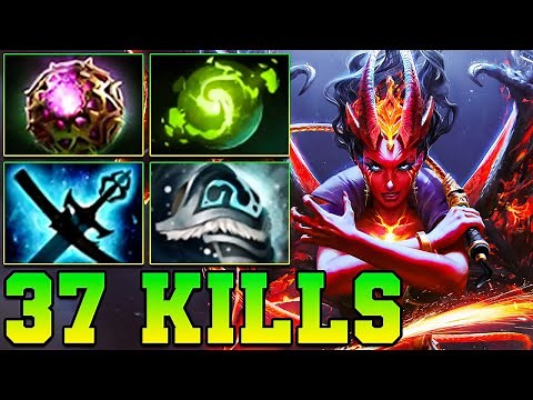 37 Kills QOP Dota 2 Mid Lane Beast - Best Queen Of Pain Dota 2 Pro Gameplay Guide Build 7.37