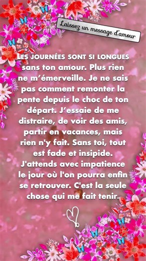 Comment tenir sans toi ? • Des mots doux et des bisous 💋