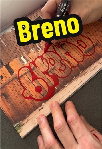 Breno bubble style with the Graffiti book and Graffiti alphabets by simondee #graffiti #graffitiforyou #graff #graffititag