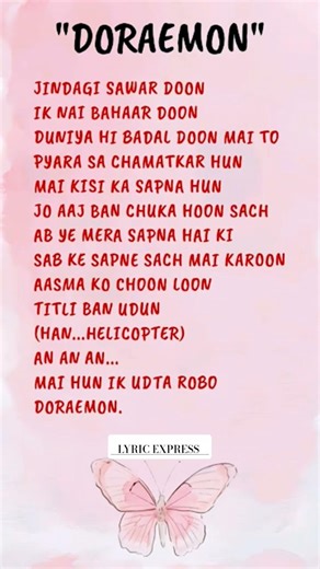 Doraemon Hindi Song Lyrics 💙 | Best Cartoon Song Ever 🎶 #doraemon #doraemonsong #lyrics