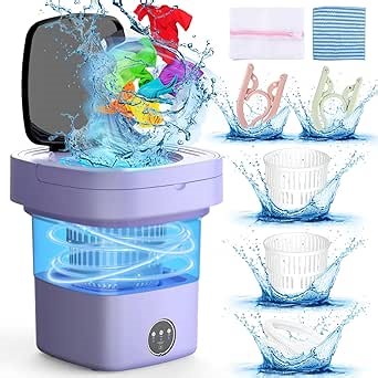 Portable Washing Machine, 11L Upgraded Capacity and Foldable Washer with 3 Modes Mini Washing Machine Deep Cleaning of Underwear, Small & Baby Clothes, Suitable for RV, Apartments, Dorm, Hotels