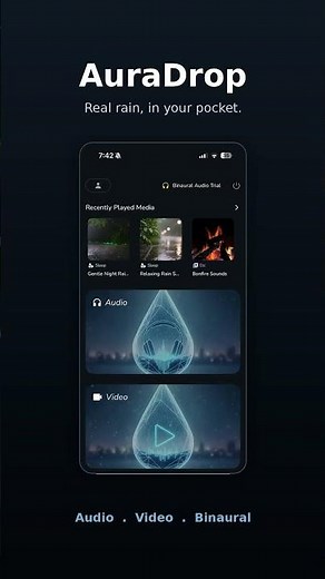 Real rain, in your pocket. 🌧️ (AuraDrop App)