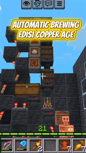 Automatic brewing #minecraft #minecraftshorts #copperage