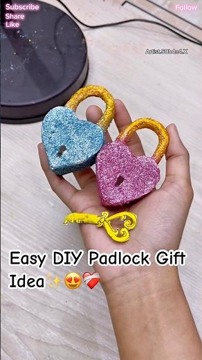 Easy DIY Paper Mini Padlock with Key 🔑 | Paper Craft Lock Idea | Cute Mini Craft #shorts #song
