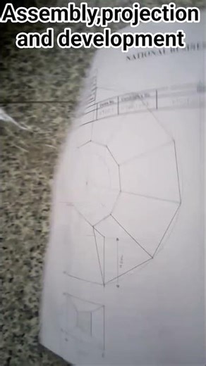 technical drawing(assembly, projection (orthographic views) ).