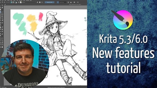 Krita 新版本 5.3 & 6.0 ：介绍 10 个新功能，帮助你开始使用