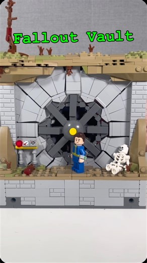 Obiblock | Fallout Vault Door☢️ 1st part of my latest large-scale project - Lego Fallout Vault. Starting from the door this MOC will expand to create... | Instagram