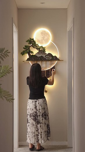 This is not only an LED wall lamp, but also a 3D mural️ Fill the blank corridor of your home, you can enjoy this beautiful painting at any time | Vinicio Caisa | Facebook