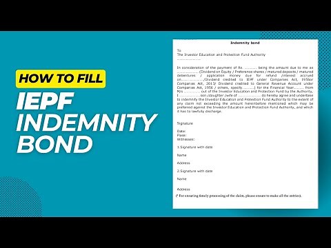 IEPF Indemnity Bond | How to fill Indemnity Bond | How to prepare Indemnity Bond | V3 Portal IEPF-5