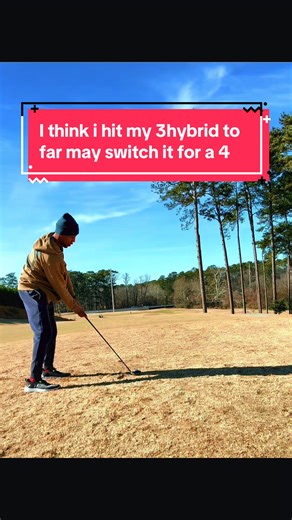 How far do you hit your hybrid off the tee #tiger #golftiktok
