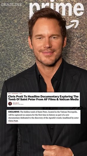 EXCLUSIVE: The hidden tomb of Saint Peter, located in the Vatican Necropolis, will be captured on camera for the first time in history as part of a new documentary dedicated to the discovery of the Apostle’s tomb, headlined by actor Chris Pratt. The documentary is currently filming in St. Peter’s Basilica and the Vatican Necropolis, a burial ground underneath Vatican City. Vatican Media, the Fabbrica di San Pietro, a Catholic institution responsible for the conservation and maintenance of St. Pe