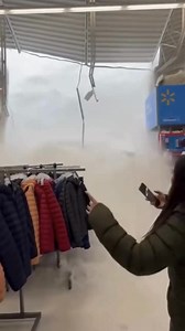 🚨Snow Collapse Inside #ChicagoRidge #Walmart🚨 Shoppers at the Chicago Ridge Walmart were thrown into chaos Monday afternoon after a section of the store’s roof gave way under a sudden, heavy burst of snow — sending a massive wave of it crashing straight into the aisles. Witnesses say the collapse was fast and frightening, with customers shouting for others to back up as snow poured onto shelves, carts, and displays. Several people were briefly trapped beneath the drift before bystanders rushed