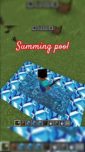 how to build a swimming pool in minecraft 🥶 #minecraft #shorts #gaming