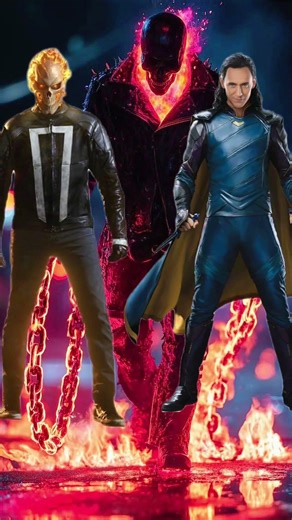 Ghost rider vs avenger 😎 #marvel #thor #drmanhattan #ghostrider #superman #shortvideo
